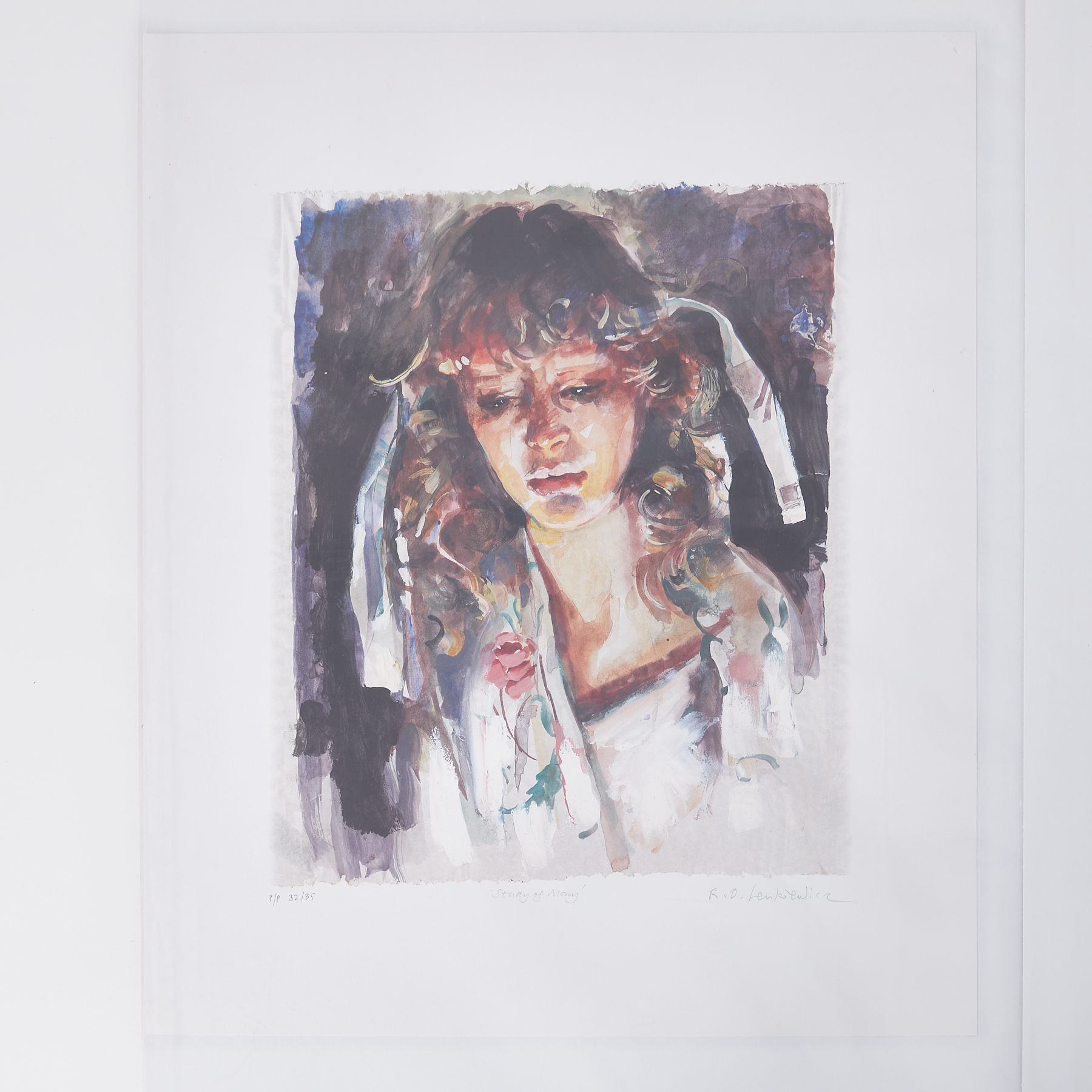 Robert Lenkiewicz (1941-2002) 'Study of Mary' signed limited edition ...